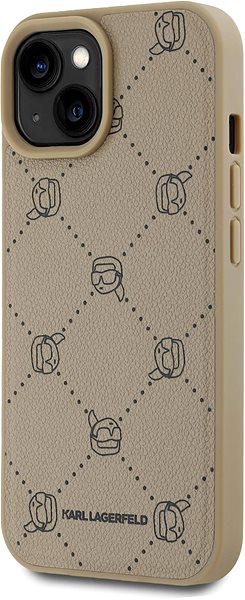 Handyhülle Karl Lagerfeld PU Karl Heads Pattern MagSafe Backcover für das iPhone 15 Beige ...