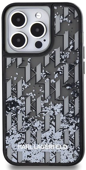 Handyhülle Karl Lagerfeld Liquid Glitter Monogram Gradient Backcover für das iPhone 14 Pro Max Black ...
