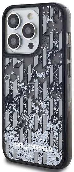 Handyhülle Karl Lagerfeld Liquid Glitter Monogram Gradient Backcover für das iPhone 14 Pro Max Black ...