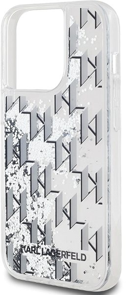 Kryt na mobil Karl Lagerfeld Liquid Glitter Monogram Gradient Zadní Kryt pro iPhone 14 Pro Max White ...