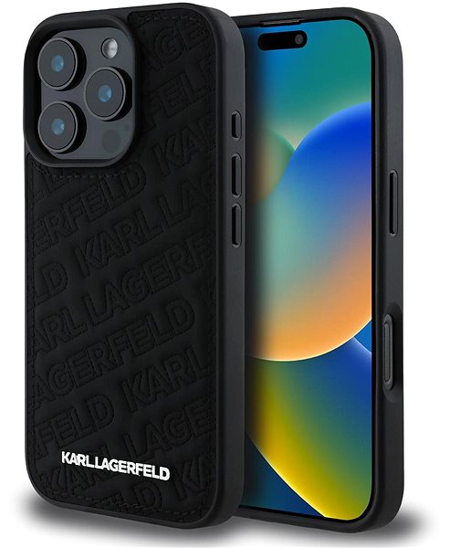 Telefon tok Karl Lagerfeld PU Quilted Pattern iPhone 16 Pro Black tok ...