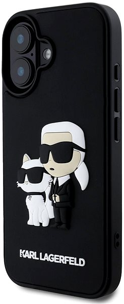 Telefon tok Karl Lagerfeld 3D Rubber Karl and Choupette iPhone 16 Plus Black tok ...