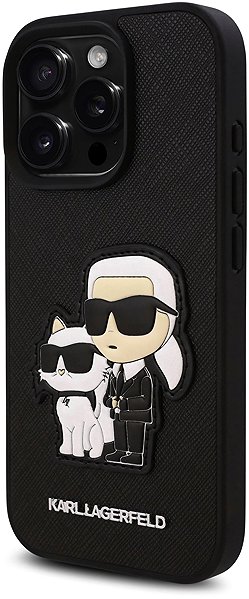 Kryt na mobil Karl Lagerfeld PU Saffiano Karl and Choupette Zadný Kryt pre iPhone 16 Pro Max Black ...