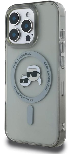 Handyhülle Karl Lagerfeld IML K&CH Heads Metal Frame MagSafe Back Cover für iPhone 16 Pro Max Black ...