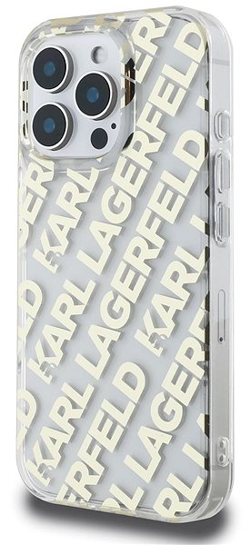 Handyhülle Karl Lagerfeld IML Electroplated Repeated Logo Back Cover für das iPhone 16 Pro Max Gold ...