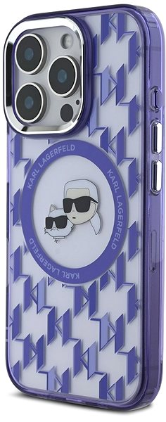 Handyhülle Karl Lagerfeld IML Monogram K&CH Heads MagSafe Back Cover für iPhone 16 Pro Max Purple ...