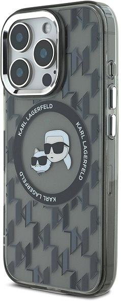 Handyhülle Karl Lagerfeld IML Monogram K&CH Heads MagSafe Back Cover für iPhone 16 Pro Black ...