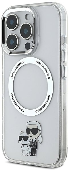 Handyhülle Karl Lagerfeld IML Karl and Choupette MagSafe Back Cover für iPhone 16 Pro Max Transparent ...