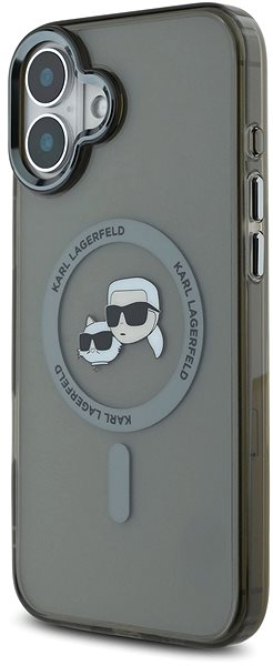 Handyhülle Karl Lagerfeld IML K&CH Heads Metal Frame MagSafe Rückabdeckung für iPhone 16 Black ...