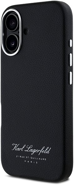 Handyhülle Karl Lagerfeld Grained PU Hotel RSG Back Cover für iPhone 16 Black ...