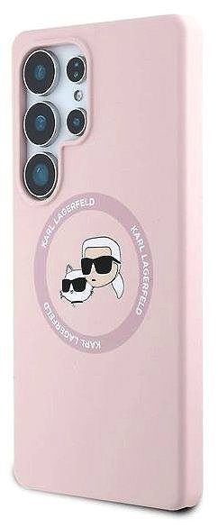 Telefon tok Karl Lagerfeld Liquid K and CH Heads Samsung Galaxy S25 Ultra rózsaszín szilikon MagSafe tok ...