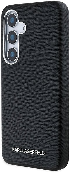 Telefon tok Karl Lagerfeld PU Saffiano Metal Logo and Frame Samsung Galaxy S25 fekete tok ...