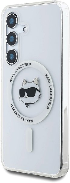 Handyhülle Karl Lagerfeld IML Choupette Head MagSafe Back Cover für Samsung Galaxy S25+ Transparent ...