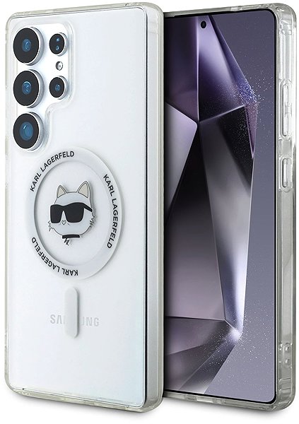 Handyhülle Karl Lagerfeld IML Choupette Head MagSafe Back Cover für Samsung Galaxy S25 Ultra Transparent ...