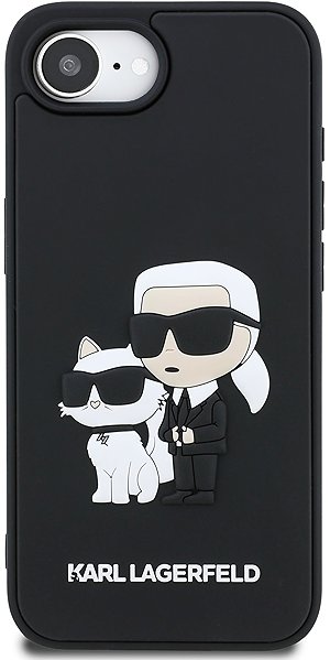 Handyhülle Karl Lagerfeld 3D Rubber Karl and Choupette Rückseiten-Hülle für iPhone 16e/17e Black ...