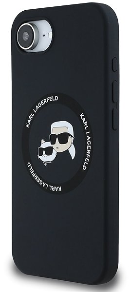 Handyhülle Karl Lagerfeld Liquid Silicone K&CH Heads MagSafe Rückseiten-Hülle für iPhone 16e/17e Black ...