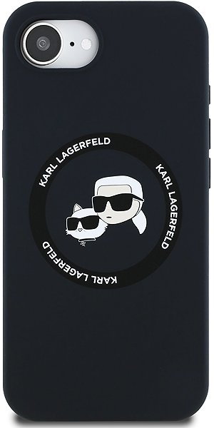 Handyhülle Karl Lagerfeld Liquid Silicone K&CH Heads MagSafe Rückseiten-Hülle für iPhone 16e/17e Black ...
