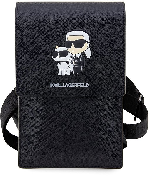 Softcase-Handyhülle Karl Lagerfeld Saffiano Metal Logo NFT Handytasche Black ...