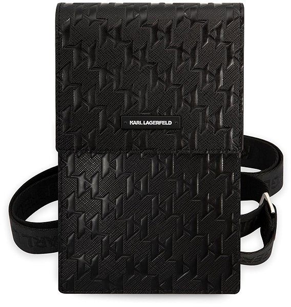 Softcase-Handyhülle Karl Lagerfeld Saffiano Monogram Telefontasche Black ...