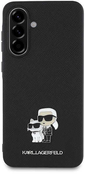Telefon tok Karl Lagerfeld PU Saffiano Metal Karl and Choupette Samsung Galaxy A56 Black tok ...