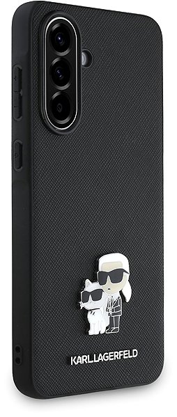 Telefon tok Karl Lagerfeld PU Saffiano Metal Karl and Choupette Samsung Galaxy A56 Black tok ...