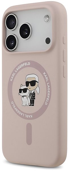 Handyhülle Karl Lagerfeld Liquid Silicone Karl and Choupette MagSafe Back Cover für iPhone 17 Pro Pink ...