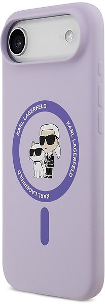 Handyhülle Karl Lagerfeld Liquid Silicone Karl und Choupette MagSafe Back Cover für iPhone Air Purple ...