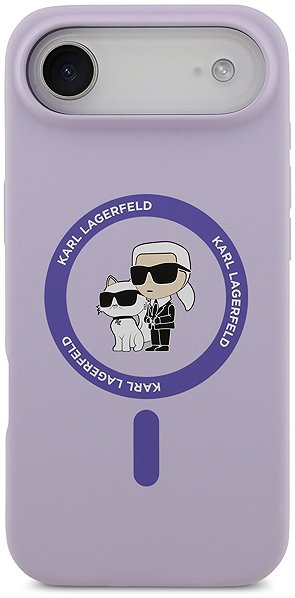 Handyhülle Karl Lagerfeld Liquid Silicone Karl und Choupette MagSafe Back Cover für iPhone Air Purple ...