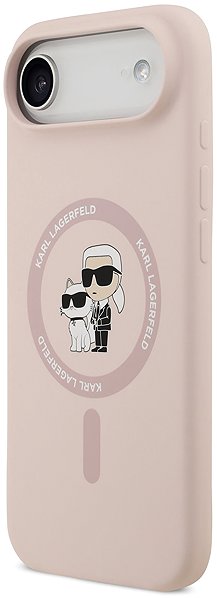 Handyhülle Karl Lagerfeld Liquid Silicone Karl and Choupette MagSafe Back Cover für iPhone Air Pink ...