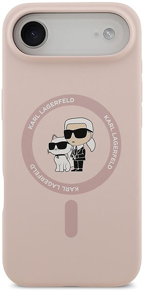 Handyhülle Karl Lagerfeld Liquid Silicone Karl and Choupette MagSafe Back Cover für iPhone Air Pink ...