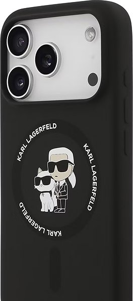 Handyhülle Karl Lagerfeld Liquid Silicone Karl and Choupette MagSafe Back Cover für iPhone Air Black ...