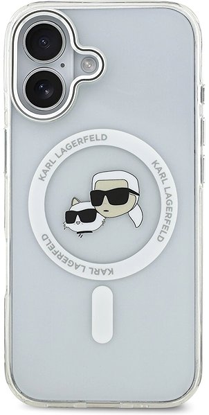 Handyhülle Karl Lagerfeld IML K&CH Heads Metal Frame MagSafe Back Cover für iPhone 17 Transparent ...