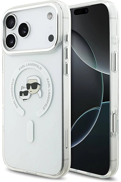 Handyhülle Karl Lagerfeld IML K&CH Heads Metallrahmen MagSafe Back Cover für iPhone 17 Pro Max Transparent ...