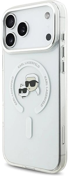 Handyhülle Karl Lagerfeld IML K&CH Heads Metallrahmen MagSafe Back Cover für iPhone 17 Pro Max Transparent ...