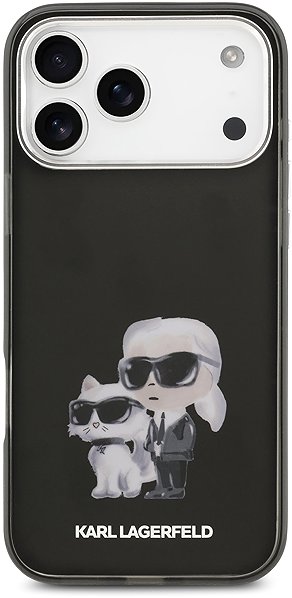 Kryt na mobil Karl Lagerfeld IML Aquarelle Karl and Choupette Zadný Kryt pre iPhone 17 Pro Max Black ...