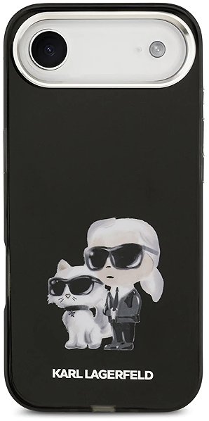 Handyhülle Karl Lagerfeld IML Aquarelle Karl und Choupette Back Cover für iPhone Air Schwarz ...