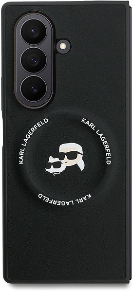 Handyhülle Karl Lagerfeld PU Karl and Choupette Heads Magnetic Rückseitenhülle für Samsung Galaxy Z Fold ...