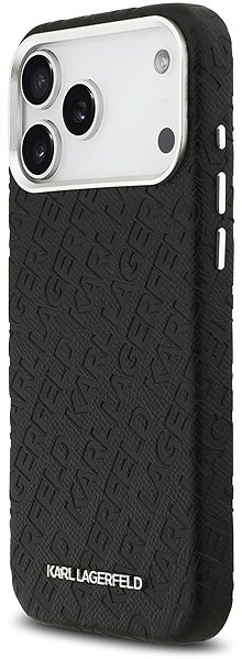 Handyhülle Karl Lagerfeld Grained PU Repeated Logo MagSafe Back Cover für iPhone 17 Pro Max Black ...