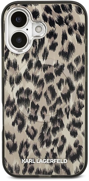 Handyhülle Karl Lagerfeld IML Leopard MagSafe Back Cover für iPhone 17 Brown ...