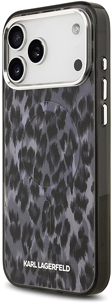 Handyhülle Karl Lagerfeld IML Leopard MagSafe Back Cover für iPhone 17 Pro Max Grau ...