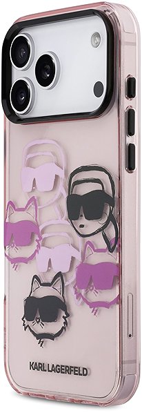 Handyhülle Karl Lagerfeld IML Multi K&CH Heads Back Cover für iPhone 17 Pro Max Rosa ...