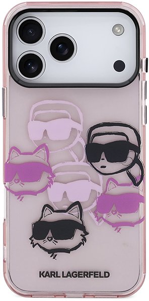 Handyhülle Karl Lagerfeld IML Multi K&CH Heads Back Cover für iPhone 17 Pro Max Rosa ...
