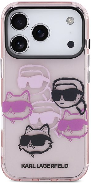 Handyhülle Karl Lagerfeld IML Multi K&CH Heads Back Cover für iPhone 17 Pro Pink ...