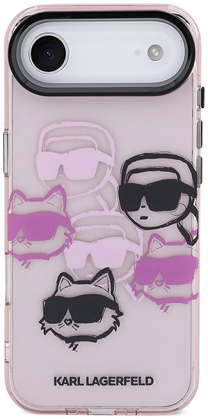 Handyhülle Karl Lagerfeld IML Multi K&CH Heads Rückseitenhülle für iPhone Air Pink ...