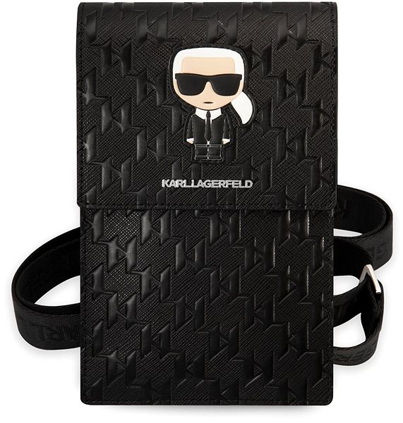 Handyhülle Karl Lagerfeld Monogramm Ikonik Wallet Handytasche schwarz ...
