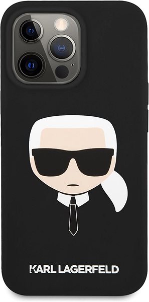 Kryt na mobil Karl Lagerfeld Liquid Silicone Karl Head Kryt na Apple iPhone 13 Pro Max Black ...