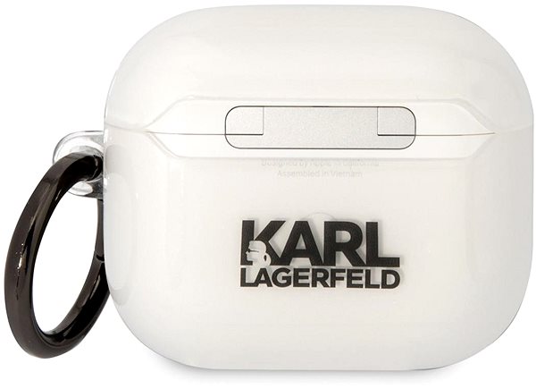 Puzdro na slúchadlá Karl Lagerfeld 3D Logo NFT Choupette TPU Puzdro na Airpods 3 White ...