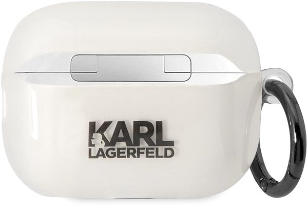 Fülhallgató tok Karl Lagerfeld 3D Logo NFT Choupette TPU tok Airpods Pro 2 White tok ...