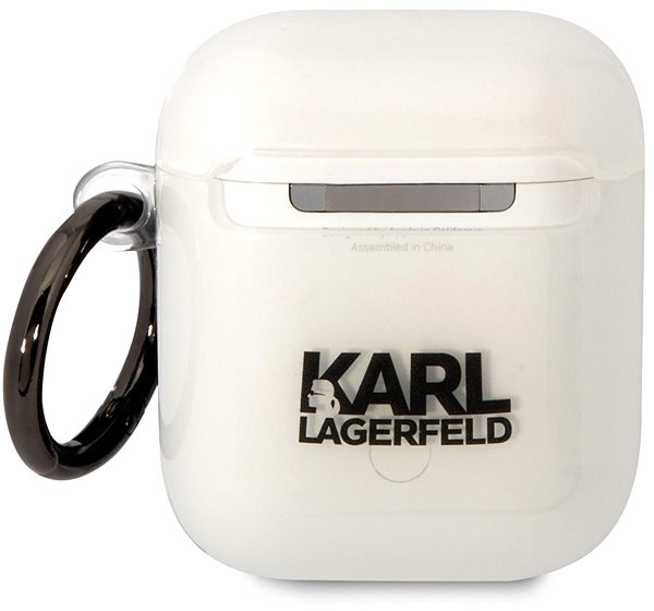 Fülhallgató tok Karl Lagerfeld 3D Logo NFT Choupette TPU tok Airpods 1/2-höz, White ...