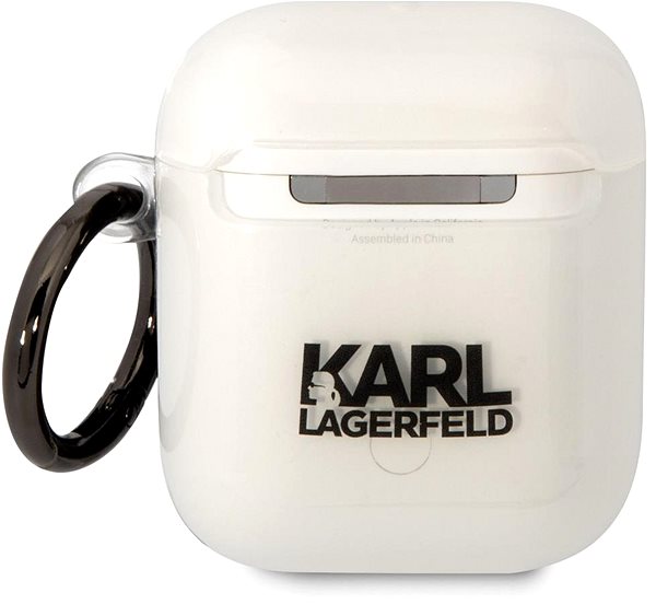 Kopfhörer-Hülle Karl Lagerfeld 3D Logo NFT Karl Head TPU Cover für Airpods 1/2 - Weiß ...